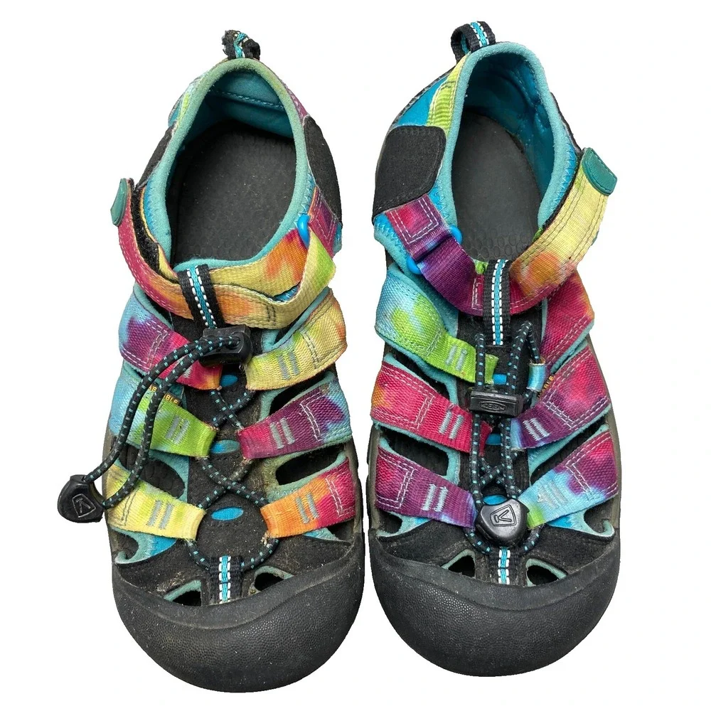 Keen Youth Sandal US 4 EU 36 Swim‎ Water Shoes Aqua Tie Dye Closed Toe Newport